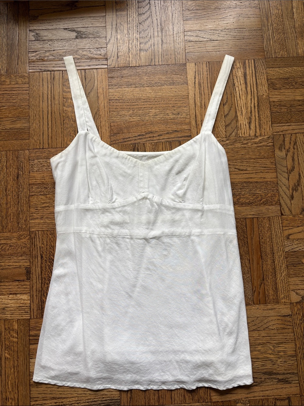 Loft Women's White Spaghetti Strap Tank Top